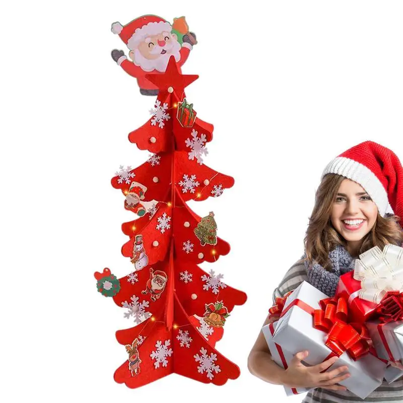 Copii Simțit Pomul de Crăciun Nu Țesute tridimensional Pom de Crăciun Decorativ Non-țesute de Crăciun DIY Artizanat Pentru Copii Copilul