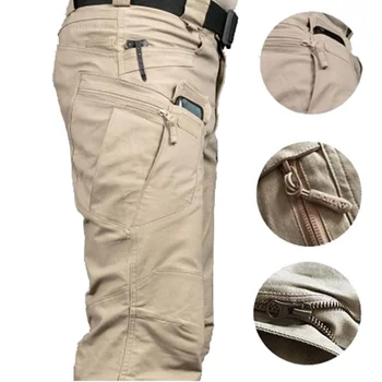 Noul Oraș Tactice Pantaloni Bărbați Luptă Armata SWAT Militare Pantaloni de Bumbac Multe Buzunare Stretch Flexibil Om Pantaloni Casual