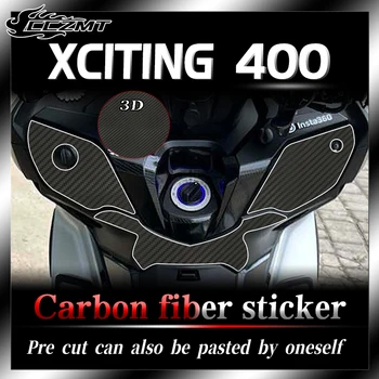 Pentru KYMCO XCITING 400 Autocolant 3D Carbon, Fibra de Protecție Autocolant Autocolant Anti Uzura Autocolant Rezervor de Combustibil Modificarea Autocolant