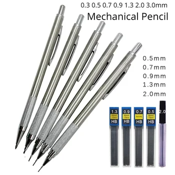 0.3 0.5 0.7 0.9 1.3 2.0 3.0 mm Creion Mecanic Metalic Complet Arta de Desen, Pictura Automată Pen Birou Școală de Aprovizionare Papetarie
