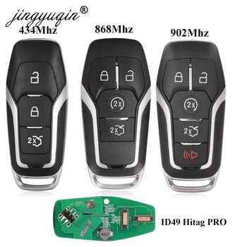 jingyuqin 433/868/902Mhz ID49 Inteligent de la Distanță Cheie pentru Ford Mondeo Explorer Mustang Focus, Fusion, S-Max, Galaxy Mașină KeylessGo 3/4/5BTN