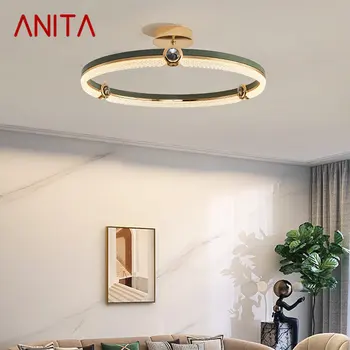 ANITA Epocă de Cristal Inel Lampă de Plafon Moderne Lumina Creatoare de Lux, Corpuri de iluminat LED Pentru Home Decor