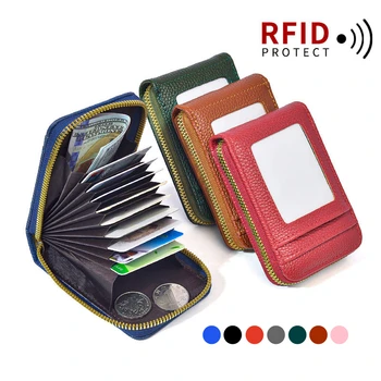 RFID Titularul Cardului de Credit, Portofel Unisex Banca de Piele PU rezistent la apa Mica Portofele cu Bani Clip Designer Cardului