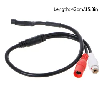 Microfon Sensibil Preluare Cablu de 12V pentru DC Microfon de Securitate Microfon pentru Securitate CCTV Monitor DVR Camera