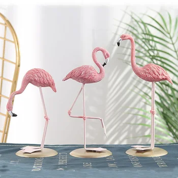 Nordic Flamingo Roz Decor Birou Ornamente Europene Rășină Flamingo Ziua Ziua Îndrăgostiților Cadouri de Nunta