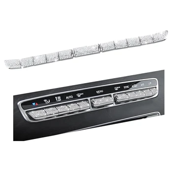 11Pcs Aer Condiționat Comutator de Control Acoperă AC Butoane Capace Pentru Mercedes Benz AMG W205 X253 C GLC Clasa Bling Interior