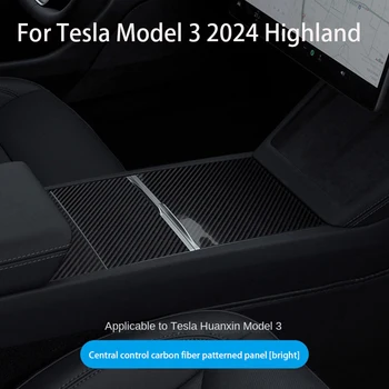 Real Fibra de Carbon Ultra Subțire Consola centrala Capac Pentru Tesla Model 3 2024 Highland Nu Afectează Tesla Central de Comandă Push-pull Utilizare