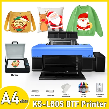 L805 DTF Imprimanta Cu Cuptor A4 T-Shirt de Imprimare mașină impresora dtf A4 DTF Imprimanta Pentru T-shirt dtf imprimanta a4 Pentru toate Tesatura