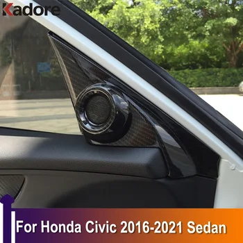 Pentru Honda Civic 2016-2019 2020 2021 Sedan Geam Interior Un Stâlp Triunghiul De Difuzor Audio Ramele De Acoperire Ornamente Accesorii Auto