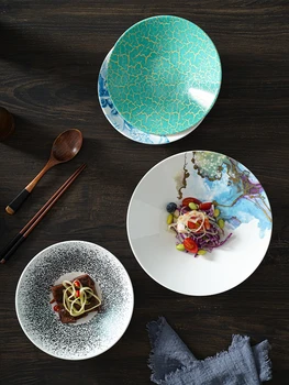 Simplu Ceramice Ploaie-Pălărie În Formă De Castron De Moda Restaurant În Stil Japonez Cu Taitei Bol Supa