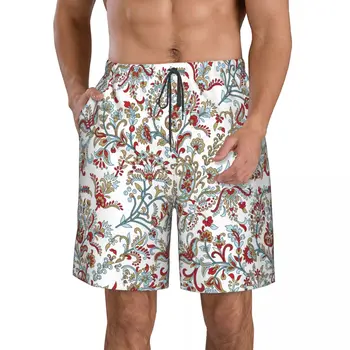 Paisley Imprimare 3D de Vară pentru Bărbați pantaloni Scurți de Plajă Hawaiiană Stil Liber Cordon Acasa pantaloni Scurți