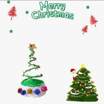 Crăciun Fericit Consumabile Festiv De Potrivire Decorative Primăvară Pălărie De Crăciun Bomboane Drăguț Stele Santa Pălării De Primăvară Capac Ornamente