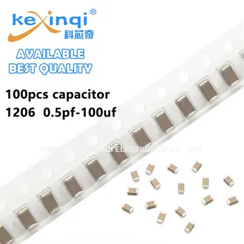 100buc 1206 50v Peliculă Groasă Smd Chip Multistrat Ceramice Condensator de 0,5 pf-100uf 10nf 100nf 1uf 2.2 4.7 uf uf 10uf 1pf 6pf