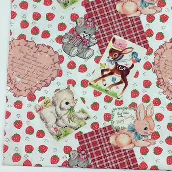 Lolita Retro Miel 100% Tesatura de Bumbac DIY Mozaic Textil Țesut Decor Acasă copil Fata fusta lenjerie de pat Pălărie drool Pânză de Cusut