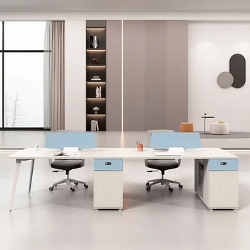 Mobilier de birou personal birou simplu și modern de patru persoane personal de birou pentru două persoane calculator de birou și scaun