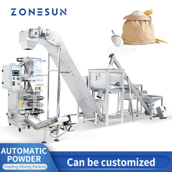ZONESUN Pulbere de Amestecare Alimentare de Umplere de Etanșare ZS-FAL180X6 Utilaje Alimentare Cereale Amidon Pungă de Plastic de Capacitate Mare Echipament