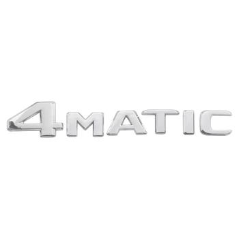 4MATIC Argint Portbagaj Auto Usa Aripa Bara Insigna Decal Emblema Banda Adeziva Autocolant de Înlocuire pentru Mercedes-Benz