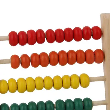 Din lemn 5-rând Margele Abacus Numărare Copil Matematică de Învățare Preșcolară Jucarii si Cadouri