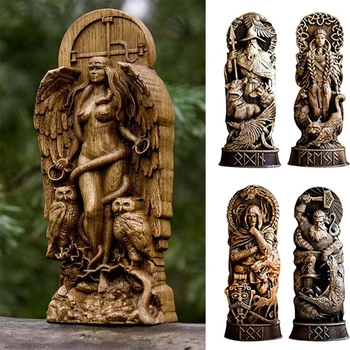 22cm Zeii greci Rășină Statuie Thor, Loki, Odin Zeita greaca Sculptura de Altar Figura Art Ornamente Auto Home Decoratiuni de Gradina Meserii