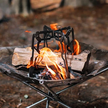 În Aer Liber, Lemne De Foc Rafturi Foc Rack Aragaz Pliere Suport De Lemn Titularii De Lemne De Foc Pentru Camping, Drumetii