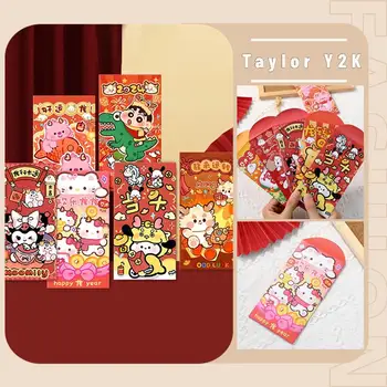 10buc Sanrio Hello Kitty Plic Roșu Figura Anime Kuromi Pachacco de Anul Nou Bani de Desene animate Drăguț Petrecere de Nunta Pachet Rosu