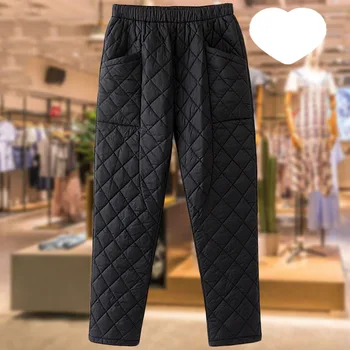 Plus Dimensiune Pantaloni Femei Cu o Grosime de Iarna Vrac Cald Pantaloni de Bumbac
