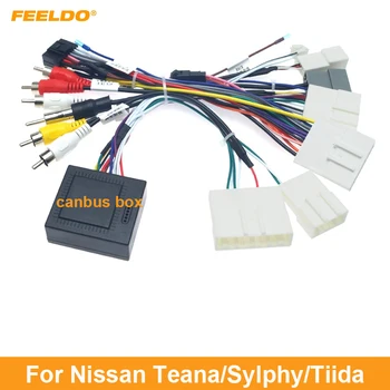 FEELDO Car Audio 16PIN Android Cablu de Alimentare Adaptor Pentru Nissan Teana/Sylphy/Tiida Cablu de Alimentare de Cablaj