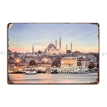 Istanbul, Turcia Moschee Semne Metalice De Perete De Peșteră Garaj Decor De Perete De Imprimare Bucătărie Tin Semn Poster