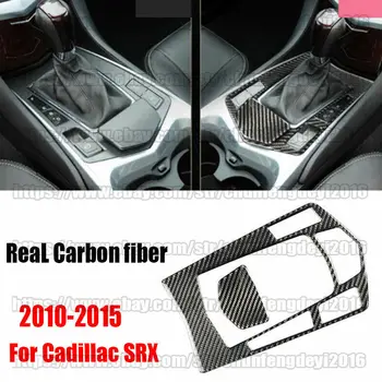 Pentru Cadillac SRX 2010-2016 Real fibra de Carbon Schimbătorului de Viteze Cutie Panou Acoperire Cadru Tapiterie auto acesssories