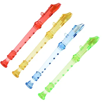 4buc 6-Gaura Mini Clarinet Transparent Flaut Copii Incepator Joc de Muzică Instrumente de suflat (de Culoare Aleatorii)