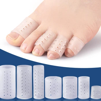 2 buc Silicon Transparent Toe Capace Anti-Frecare Respirabil Toe Protector Previne Blistere Toe Capace de Acoperire Protectoare Picior de Îngrijire