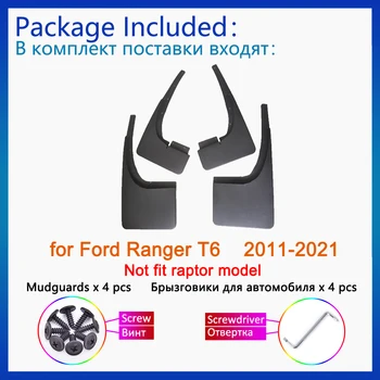 Pentru Ford Ranger T6 2011~2021 Apărători de noroi Aripa Semnalizare Noroi Garda Splash Aripi Fata-Spate, Jante Auto Stying 4buc Accesorii