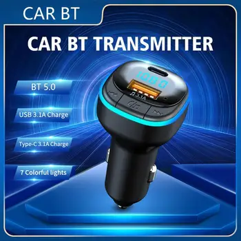 Bluetooth 5.0 Incarcator Auto HandsFree MP3 FM Transmitter Cu Rapid PD 25W Încărcător Receptor Audio Auto Mp3 Player Bt Transmițător