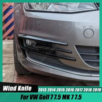 Masina de Partea din Față a Barei de protecție Lampă de Ceață Grila de Acoperire Trim Body Kit Tuning Pentru VW Golf 7 7.5 MK 7 7.5 2013-2019 Gloss Black/Carbon Look