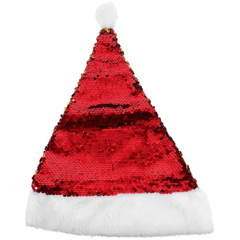 Aur Sequin Santa Dublă față-Verso Paillette Crăciun Pălării de Moda Frizură Decoratiuni de Petrecere pentru Festivalul de Petrecere