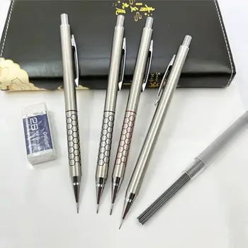 Metal Creion Mecanic Desen Instrument de Scris Schiță de benzi Desenate de Proiectare Automată Creion 0.3/0.5/0.7/0.9 mm Propulsie Creion