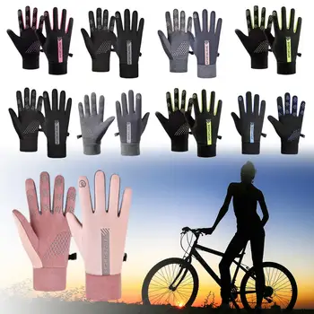 Toamna Iarna Mănuși de Pluș Cald Impermeabil Ecran Tactil cu Degetul Mănuși de Echitatie de Conducere Motocicleta Mănuși Pentru Bărbați, Femei B4P4