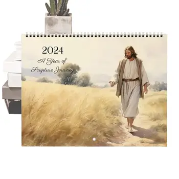 Calendar Creștin 2024 Perete Planificator Lunar Calendar De Perete Pentru Christian Decorative De Perete Planificator Cadouri Crestine Calendar Cu