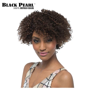Negru Perla Cret Scurt Peruci Pentru Femei Negru 100% Păr Uman Scurt Pixie Cut Maro Peruci F4/30 De Afro-Americani Nici Unul Peruca Dantelă