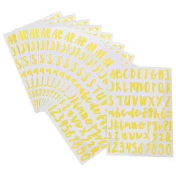 12 Foi Alfanumerice Autocolante Album Reflectorizante Decorative Numere Alfabet DIY Scrisoare pentru Sticle de Apă