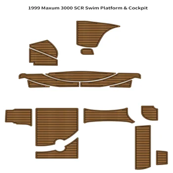 Personalizabil Spuma EVA din lemn de Tec Punte Podea Mat pentru anul 1999 Maxum 3000 SCR Platforma de Înot - Auto-Adeziv