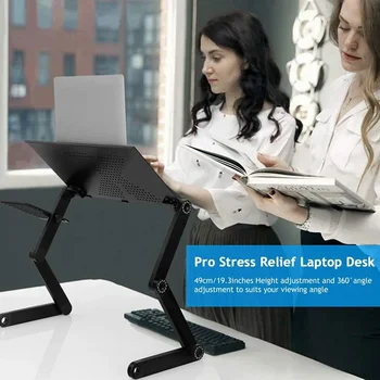 Laptop reglabil Suport pentru Birou Aluminiu Portabil Ergonomic Lapdesk Pentru TV Pat Canapea PC Notebook Masa suportul de Birou Cu Mouse Pad