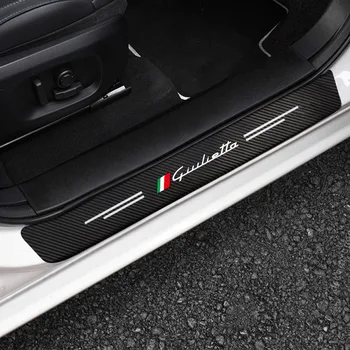 Masina Pragului de Autocolante Fibra de Carbon din PVC Anti-Scrach Decal Pentru Alfa Romeo Stelvio Giulietta Accesorii Auto