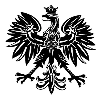Poloneză Vultur Polonia Simbol Moda Autocolante Auto Model Animal Car Styling Decal Negru/Silver15.2*15.1 CM