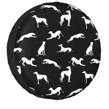 Greyt Greyhound Siluete roata de Rezervă Sac Husa pentru Suzuki Mitsubish Whippet Sighthound Câine rezistent la apa Capace de Roți Auto