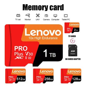 Lenovo Micro TF/SD Card 2TB 1TB Clasa 10 de Viteză Mare A2 Card de Memorie de 512 GB de Memorie Flash SD Card de 256GB Pentru Nintendo Comutator Oled