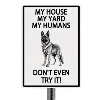 Avertizare Caine Metal Semne De Epocă Poster Feriți-Vă De Câine Retro Plăci De Fier Autocolante De Perete Pentru Gradina Casa Familiei Ușă Decor