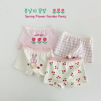 N111 Copii de Patru Toamna Baby Baby Copii Floare pantaloni Scurți din Bumbac Boxeri Femei Nou Respirabil