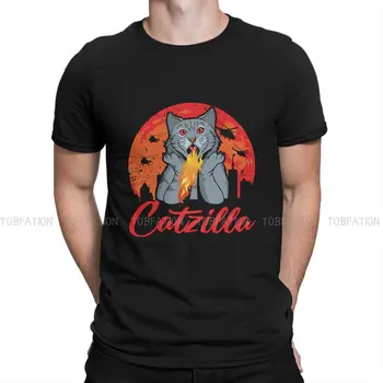 Catzilla Pisica din Bumbac 100% Tricouri Foc Gura Distinctiv Homme Tricou Hipster Topuri Marimea S-6XL