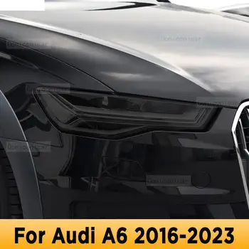Pentru Audi A6 C7 4G 2016-2023 Masina Faruri cu Tenta Neagra Film de Protecție de Protecție Stop Transparent TPU Autocolant Accesorii